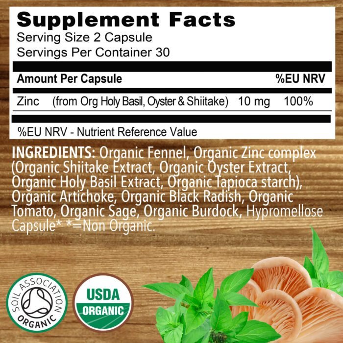 Earthier Organic Zinc Vegan Supplement - Image 3