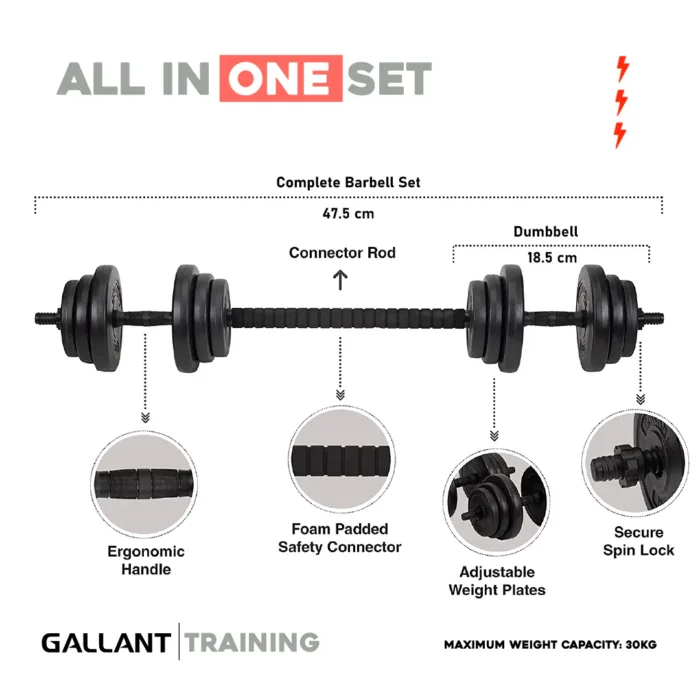 gallant adjustable dumbbells set